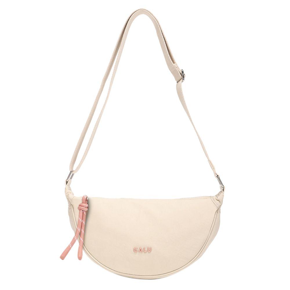 Cartera Bandolera Leonor Beige Rosado Calu-3
