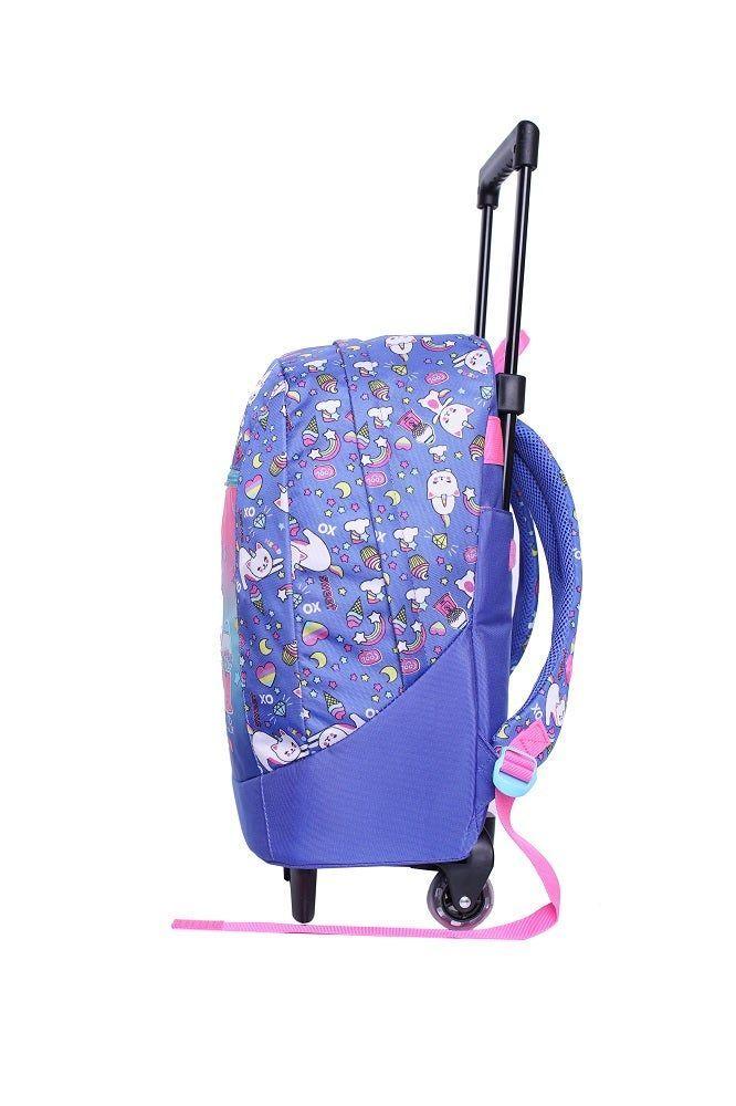 Mochila Niña Game Morado Kawaii Con Carro Head-3
