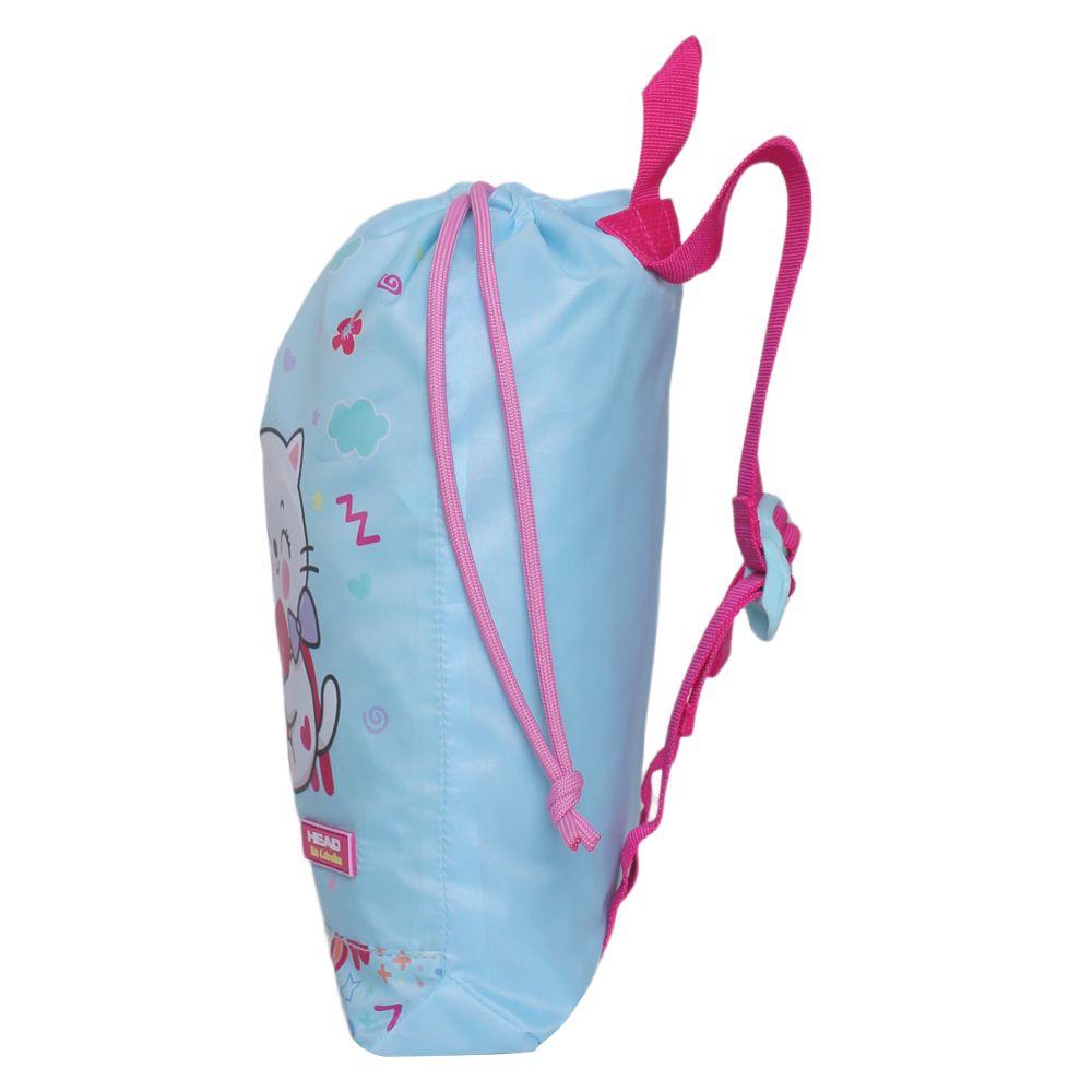 Mochila Gymbag Infantil Kinder Cat Rainbow Menta Head-1
