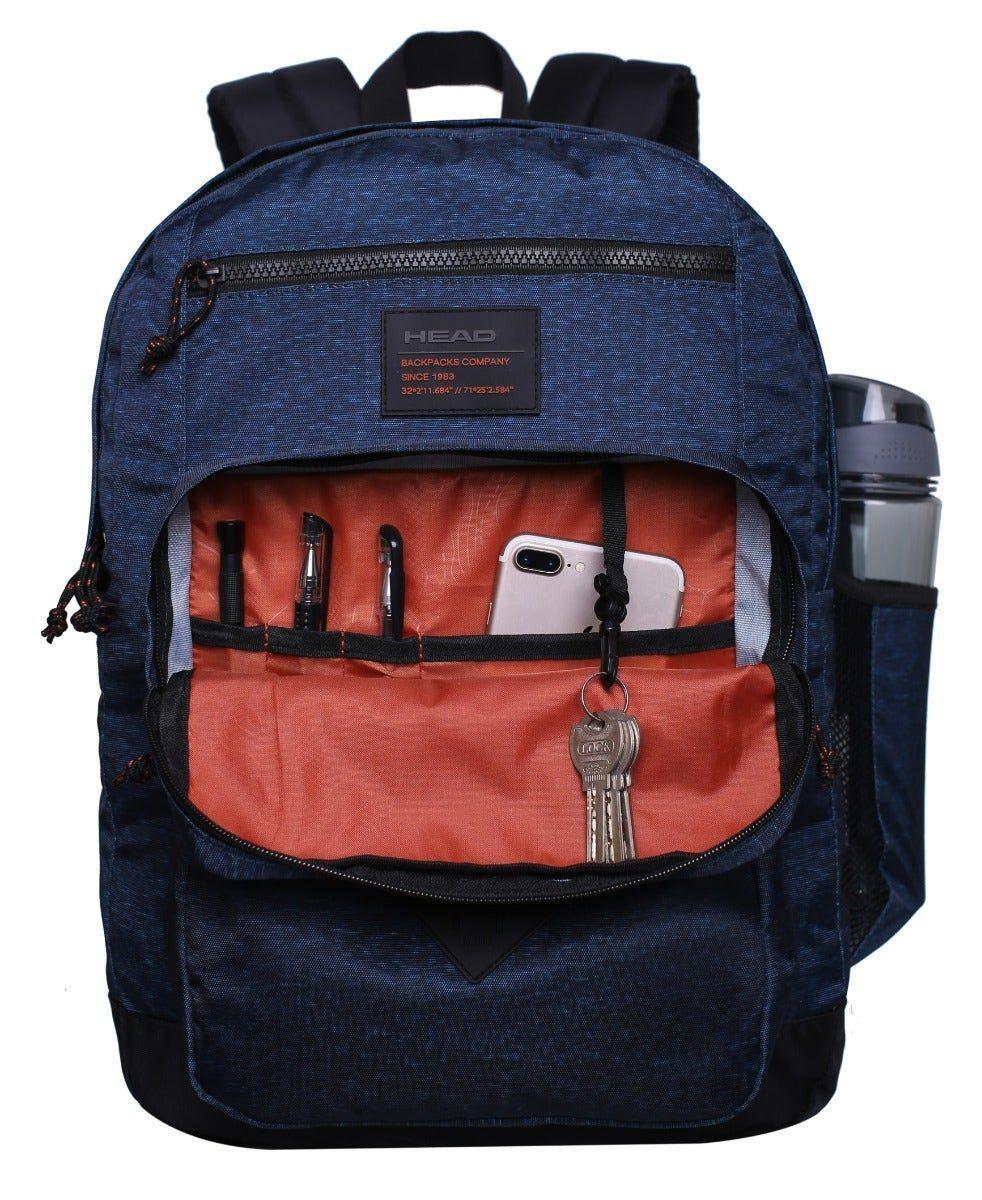 Mochila Gladiator 22 Melange Azul Head-4