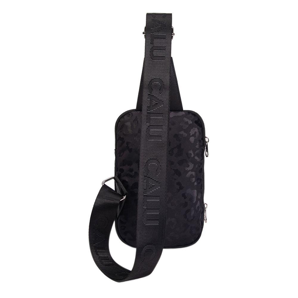 Crossbody Pequeño Cloe Animal Prnt Negro Calu-4