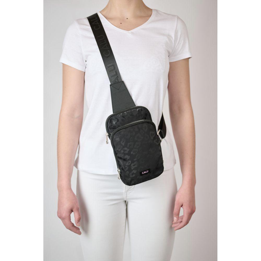 Crossbody Pequeño Cloe Animal Prnt Negro Calu-5