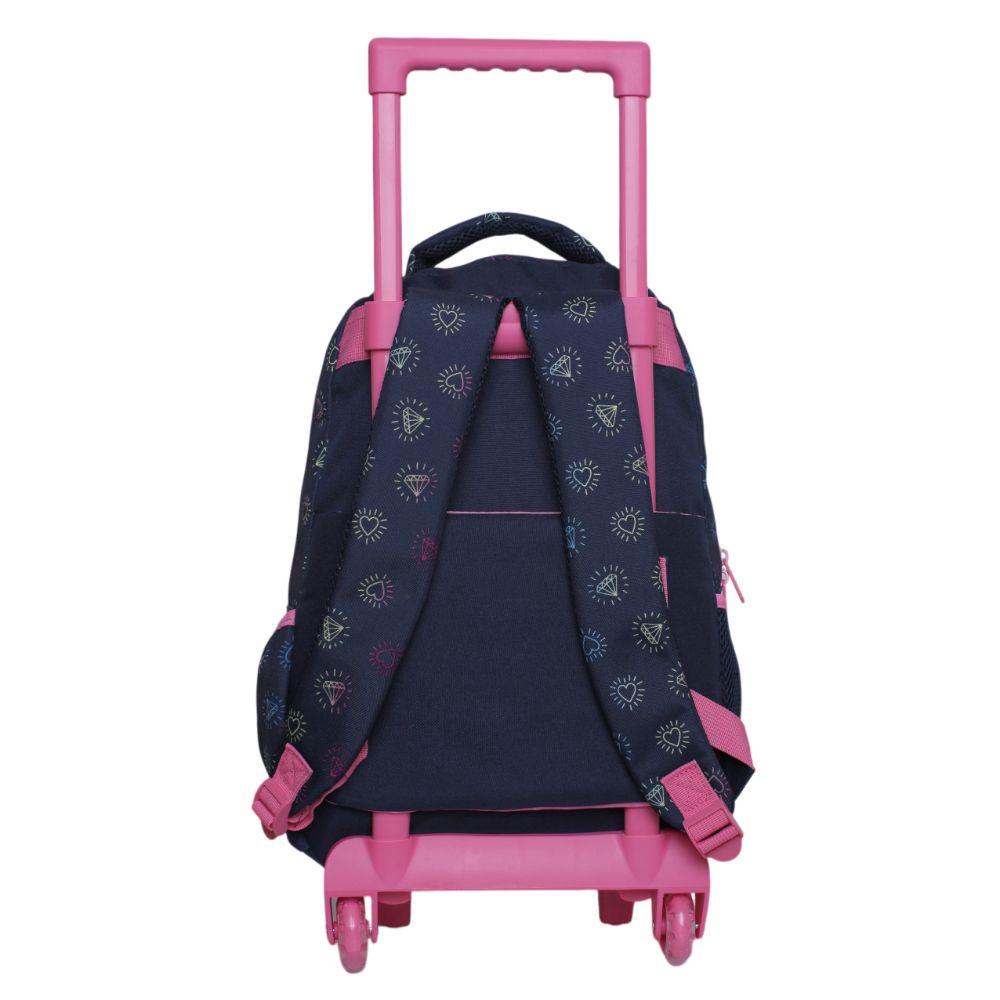 Mochila Carro Intantil Niña Strong Diamond Azul Head-3