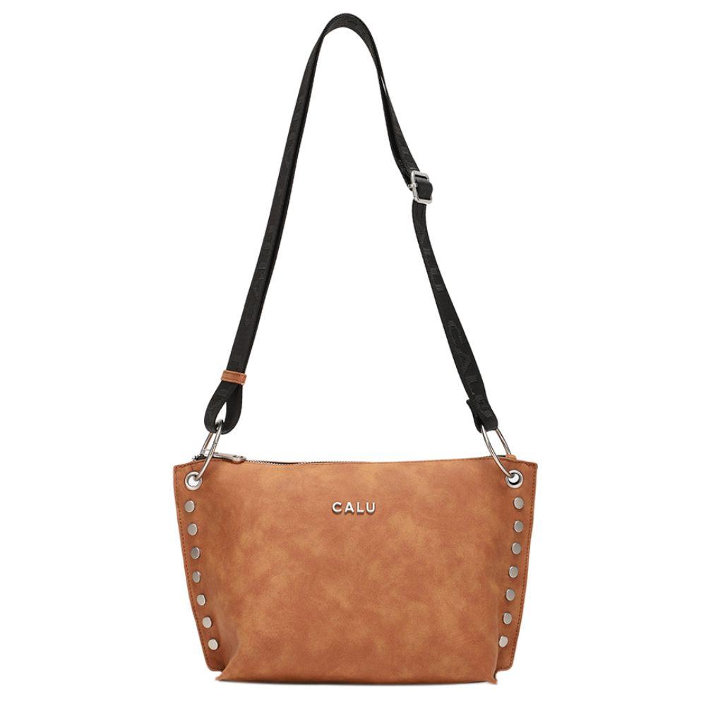Cartera Bandolera Adisa PU Desgastado Camel Calu-3
