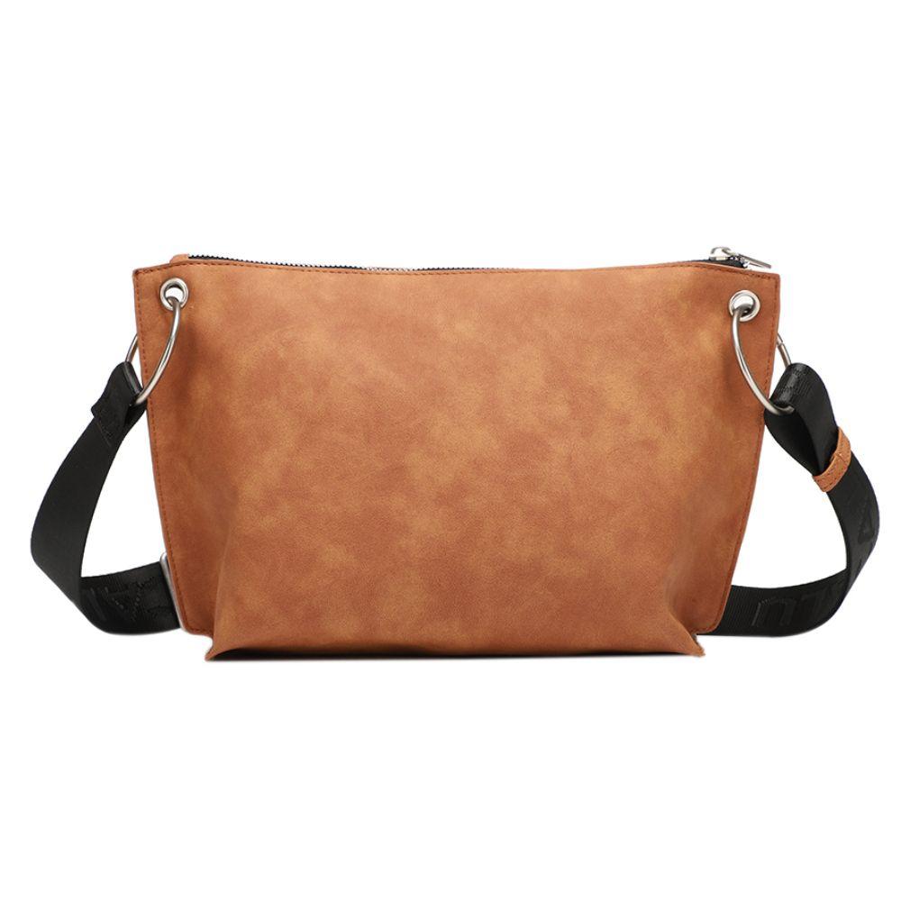 Cartera Bandolera Adisa PU Desgastado Camel Calu-5