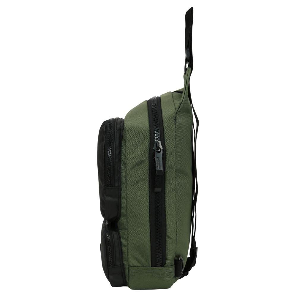 Mochila Crossbody Judo Reverse Negro Verde Head-3