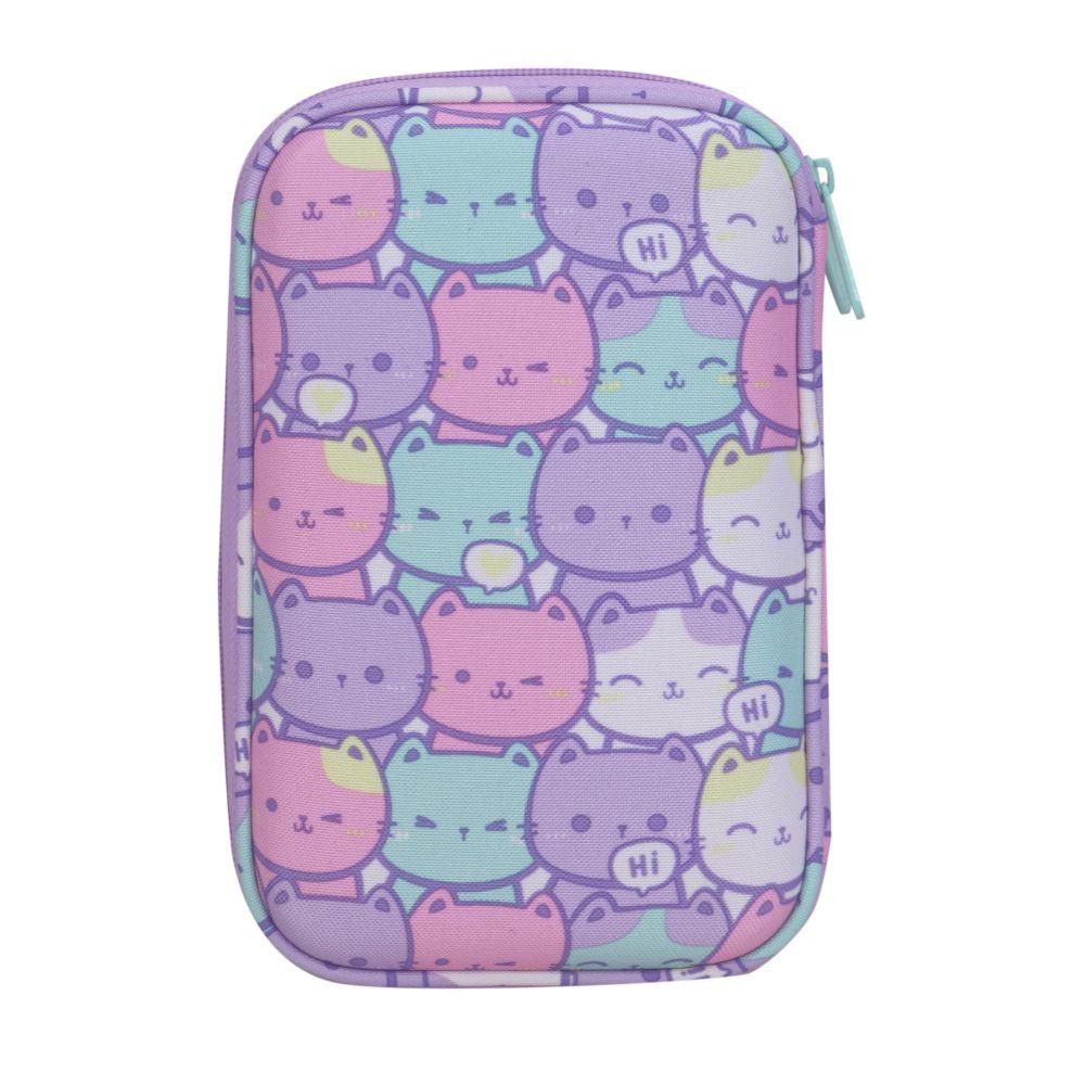 Estuche Duro Infantil Mujer Box Gatos Pastel Head-6