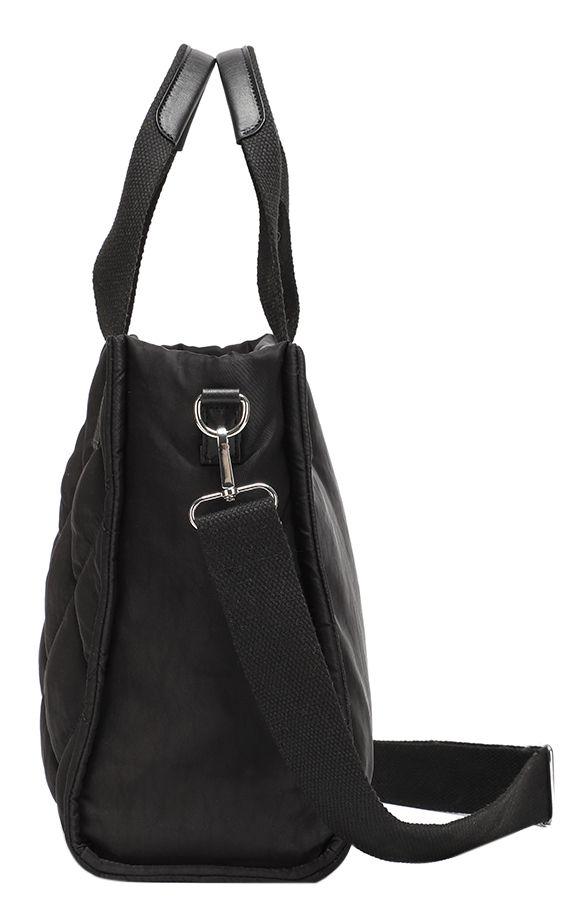 Cartera Tote Helena Acolchada Negro Calu-4