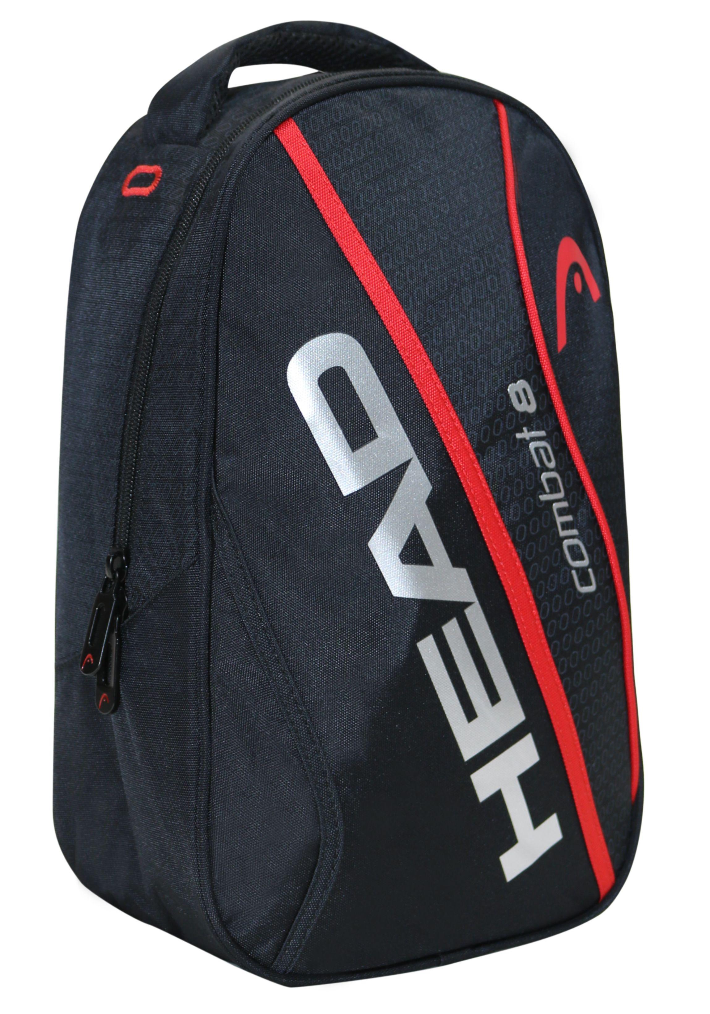 Botinero Bolso Combat 8 Negro Rojo Head-0