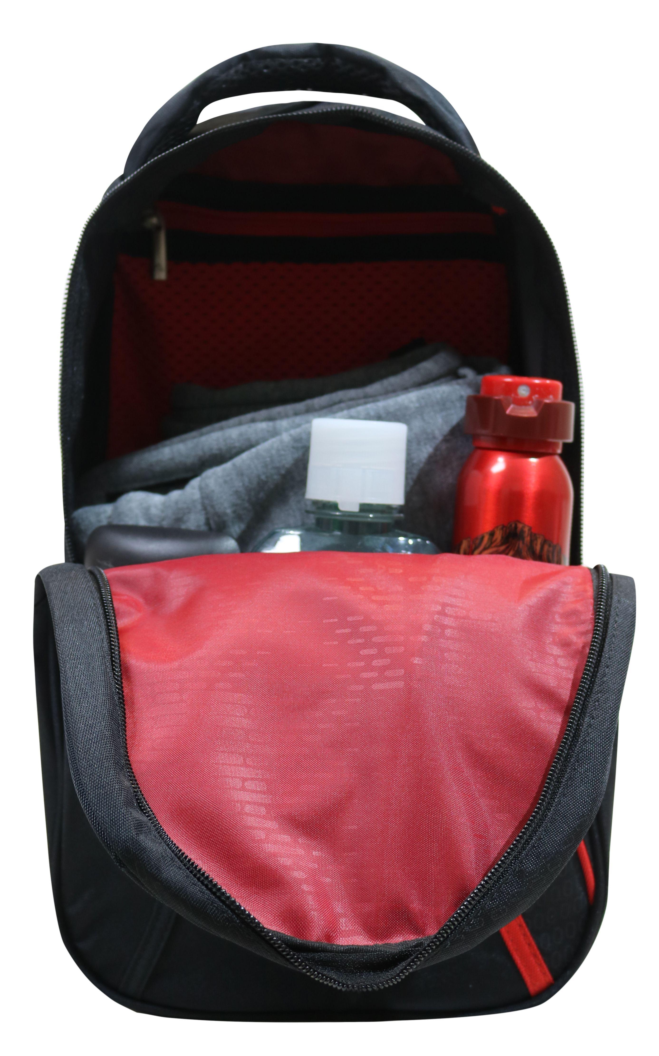 Botinero Bolso Combat 8 Negro Rojo Head-3
