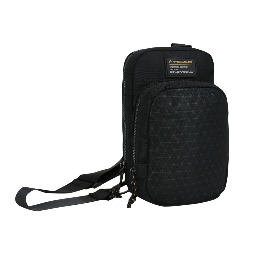 Bolso Porta Documentos Vip Rombos Negro Head-0