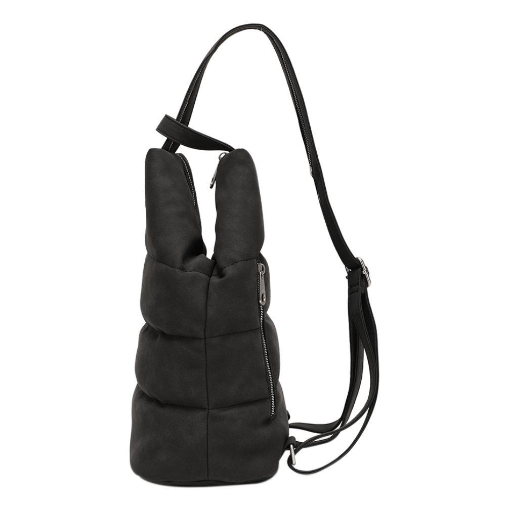 Mochila y Crossbody Amelie PU Negro Calu-3