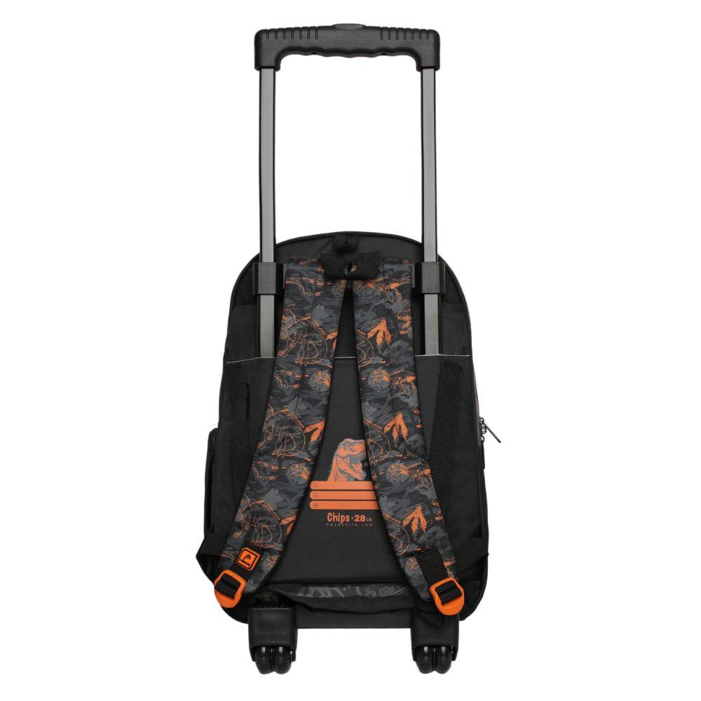 Mochila con Ruedas Infantil Chips Dino Naranjo Head-4