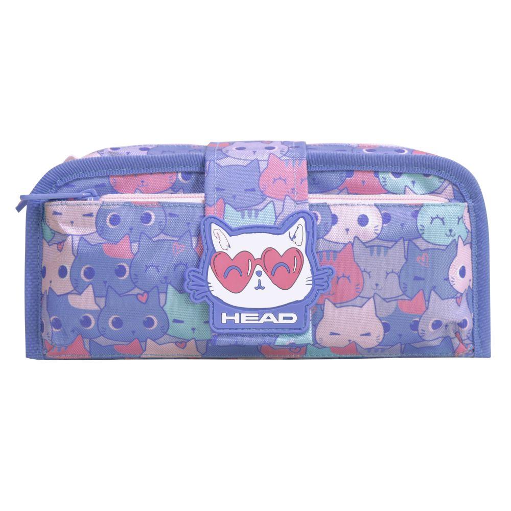 Estuche Infantil Niña Cherry Gato Lila Head-1