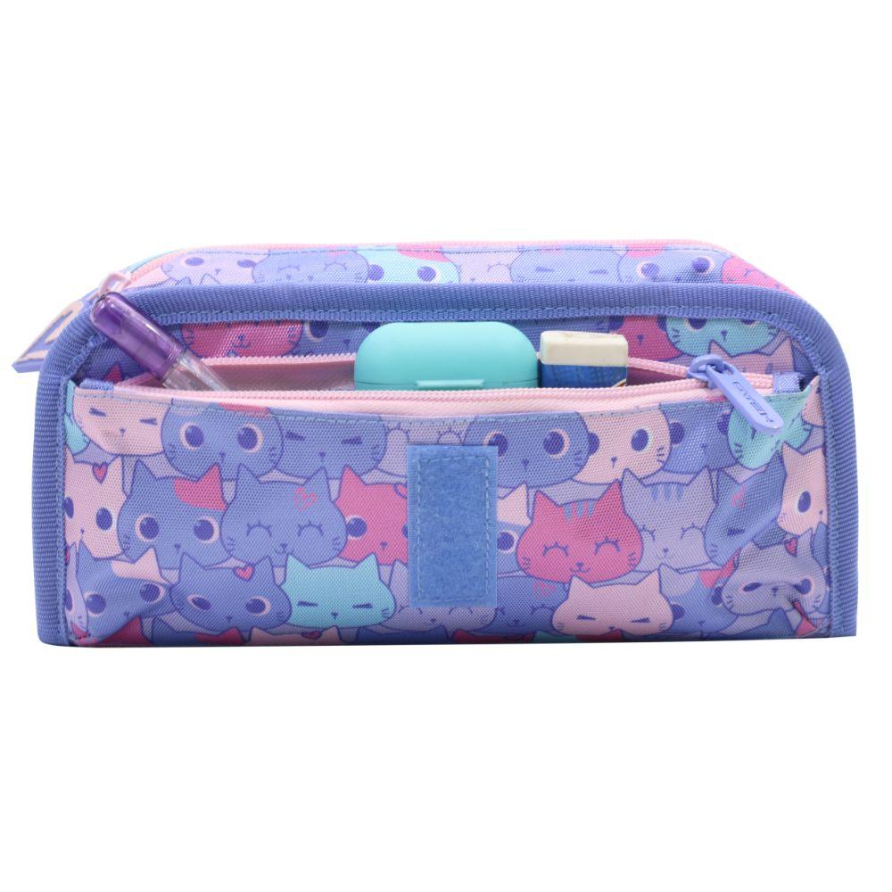 Estuche Infantil Niña Cherry Gato Lila Head-3