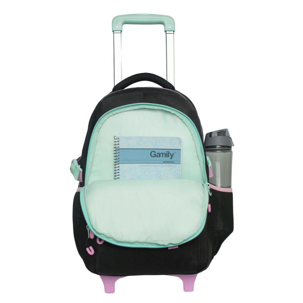 Mochila con Ruedas Infantil Song Colores Negro Head-2