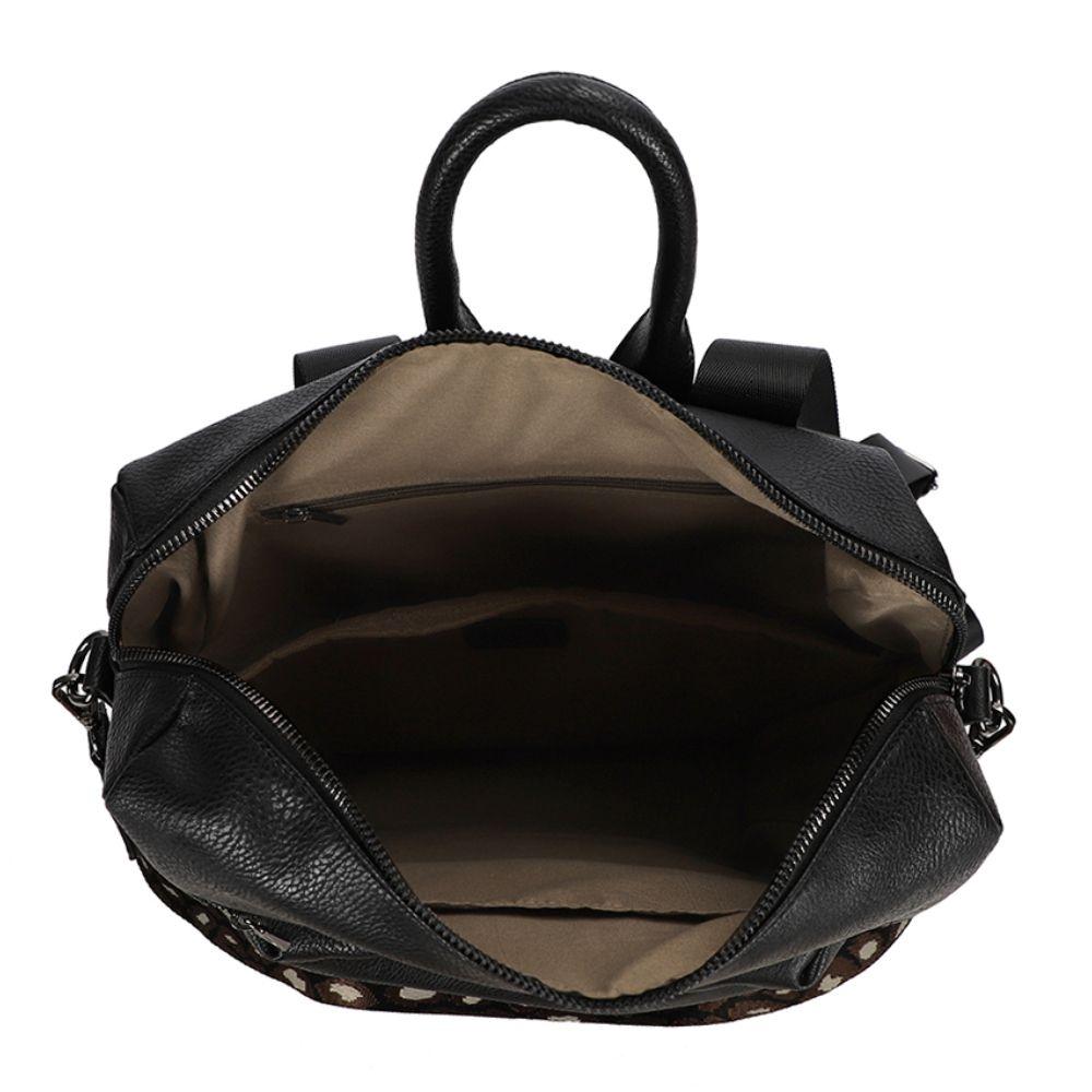 Mochila Cartera Mujer Monstera Negro Calu-2