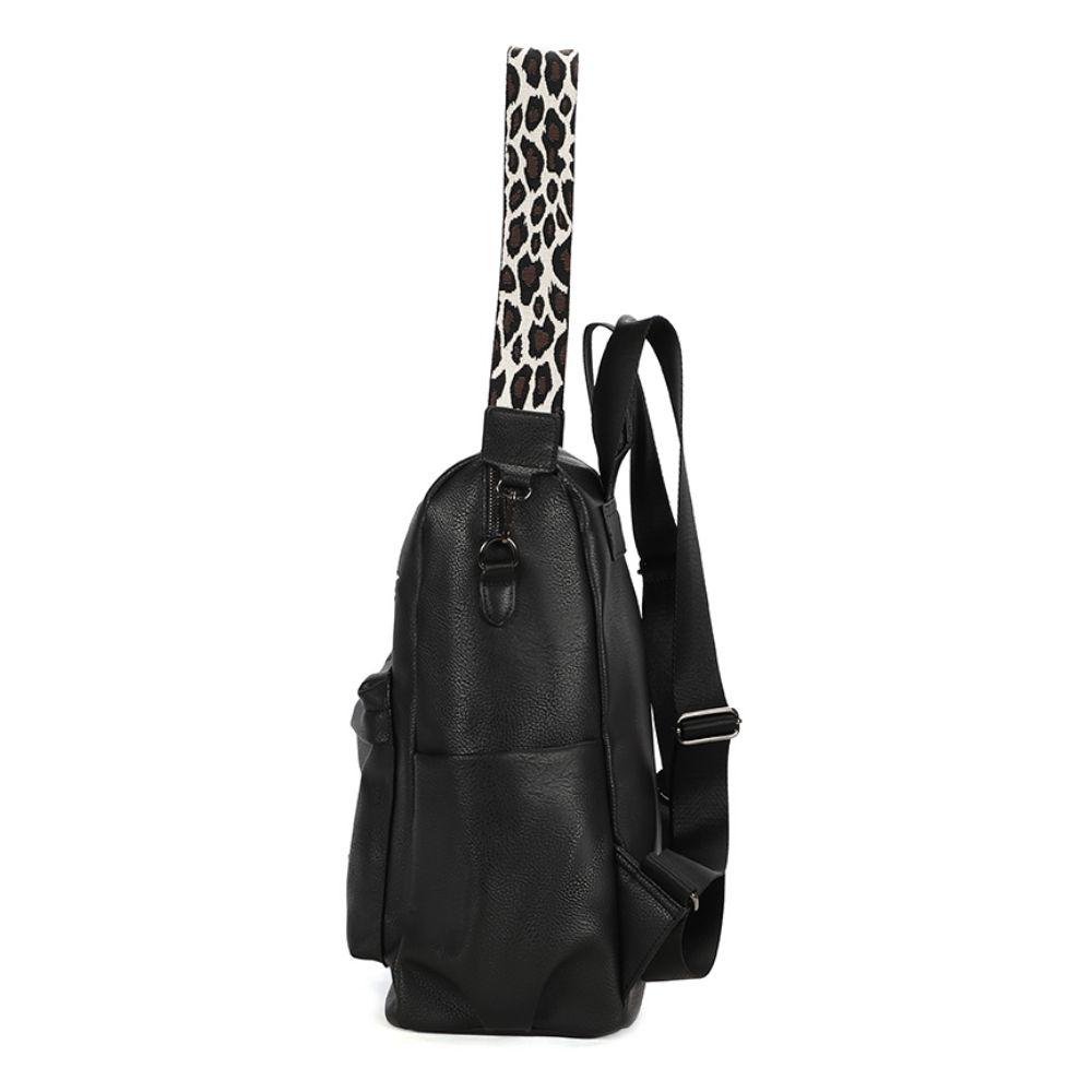 Mochila Cartera Mujer Monstera Negro Calu-3