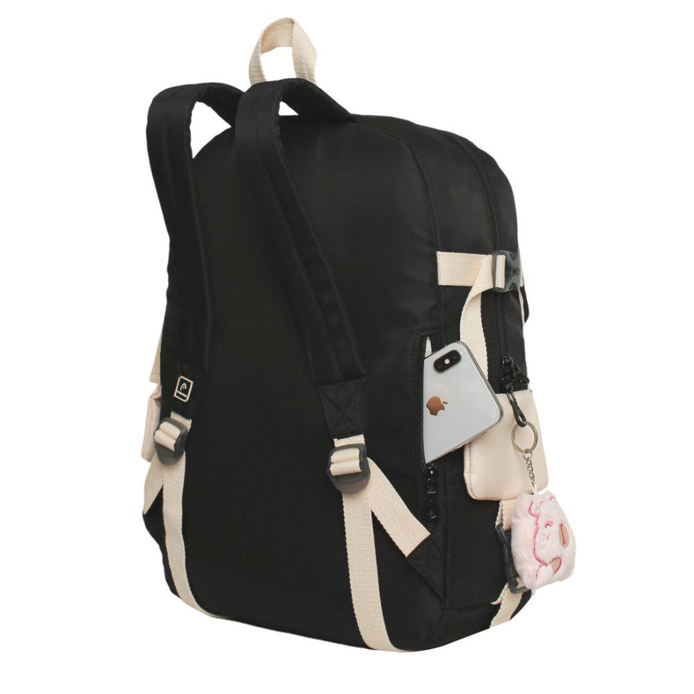 Mochila Mujer Kawaii Fusion Block Negro Head-3