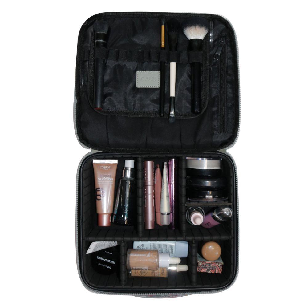 Cosmetiquero Rígido Wonder Flores Menta Calu-3