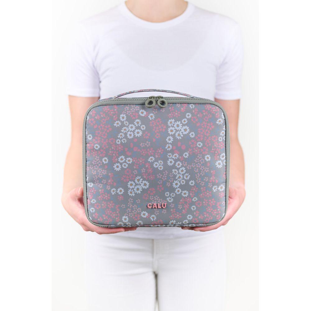 Cosmetiquero Rígido Wonder Flores Menta Calu-7