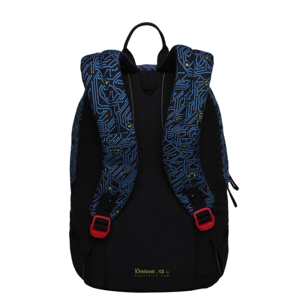 Mochila Escolar Khalessi Gamer Circuito Azul Head-3