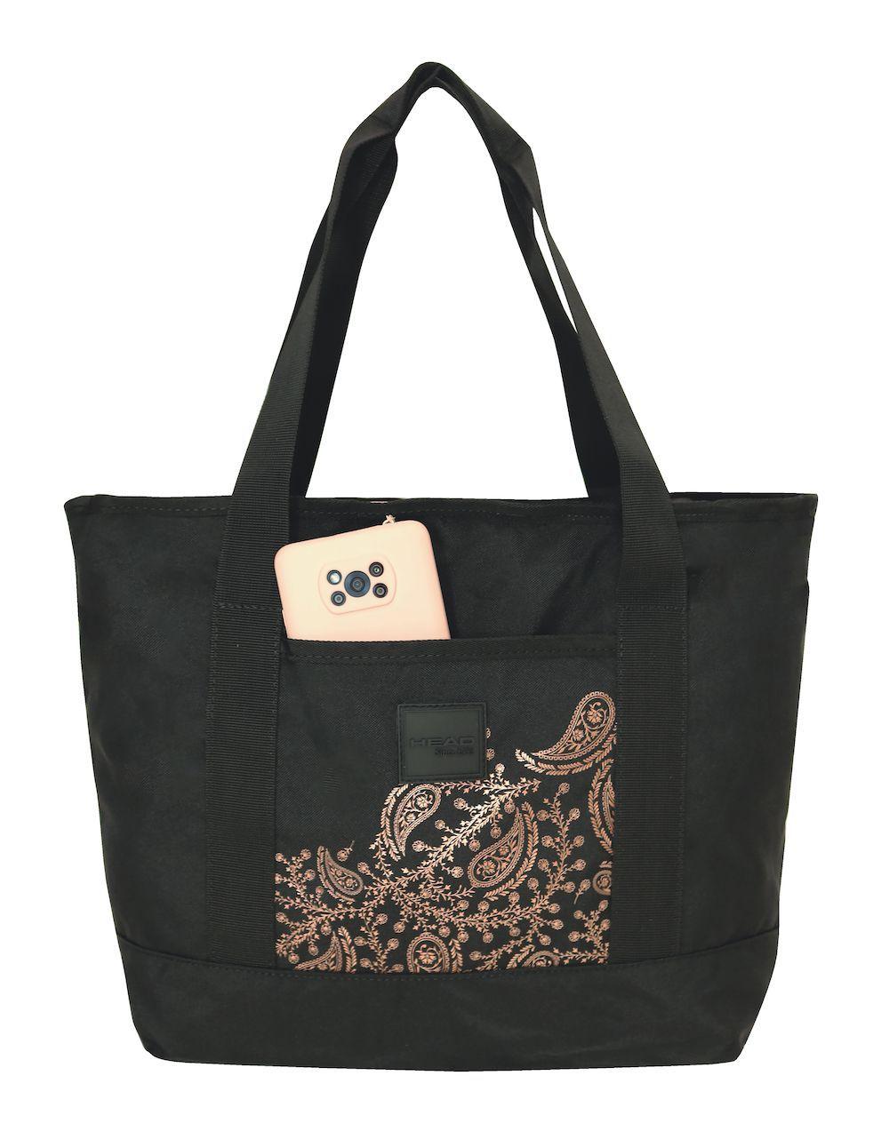 Cartera Shop Negro Cobre Head-2