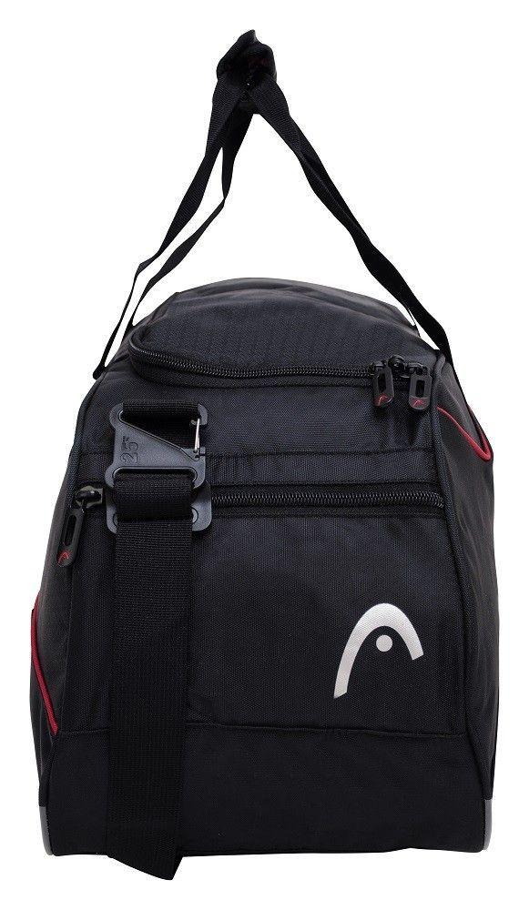 Bolso Deportivo Combat 45 Negro Rojo Head -2