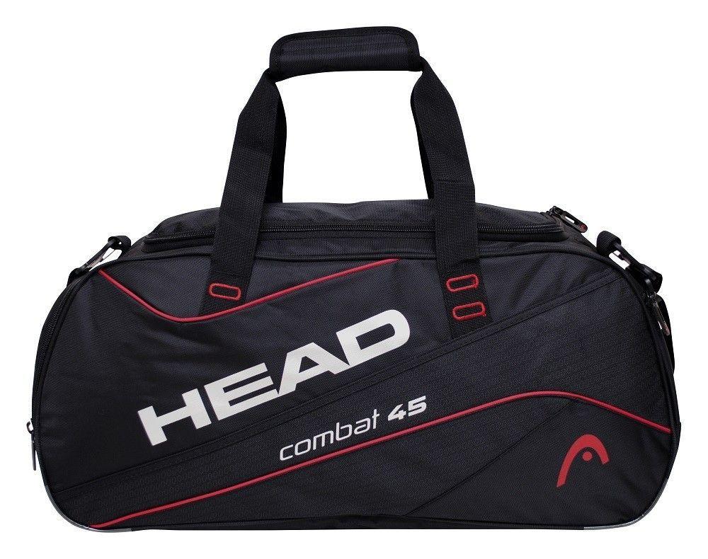 Bolso Deportivo Combat 45 Negro Rojo Head -0