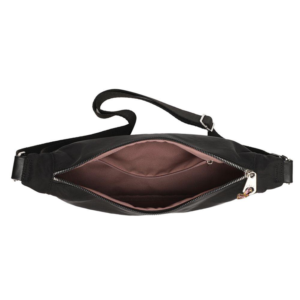 Cartera Bandolera Leonor Negro Malva Calu-2
