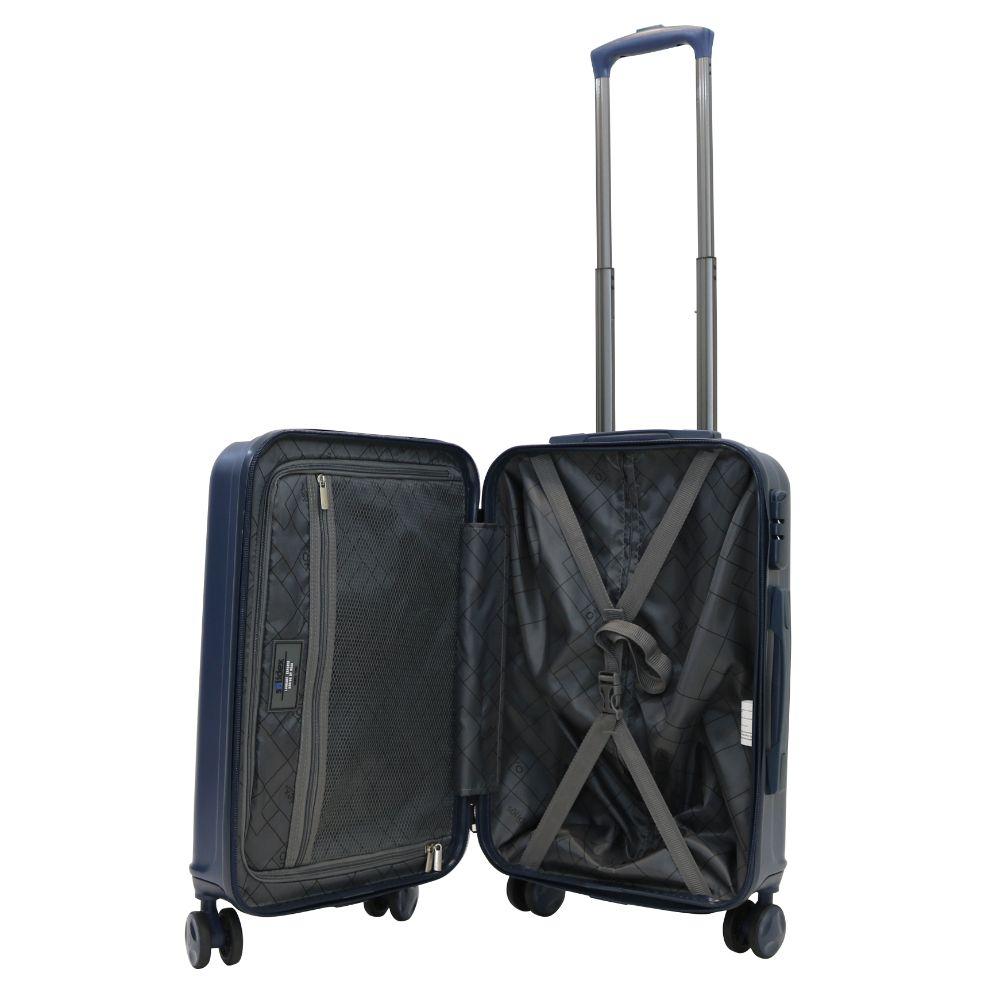 Maleta Cabina Brasilia S 8 Ruedas Azul Solidex-2