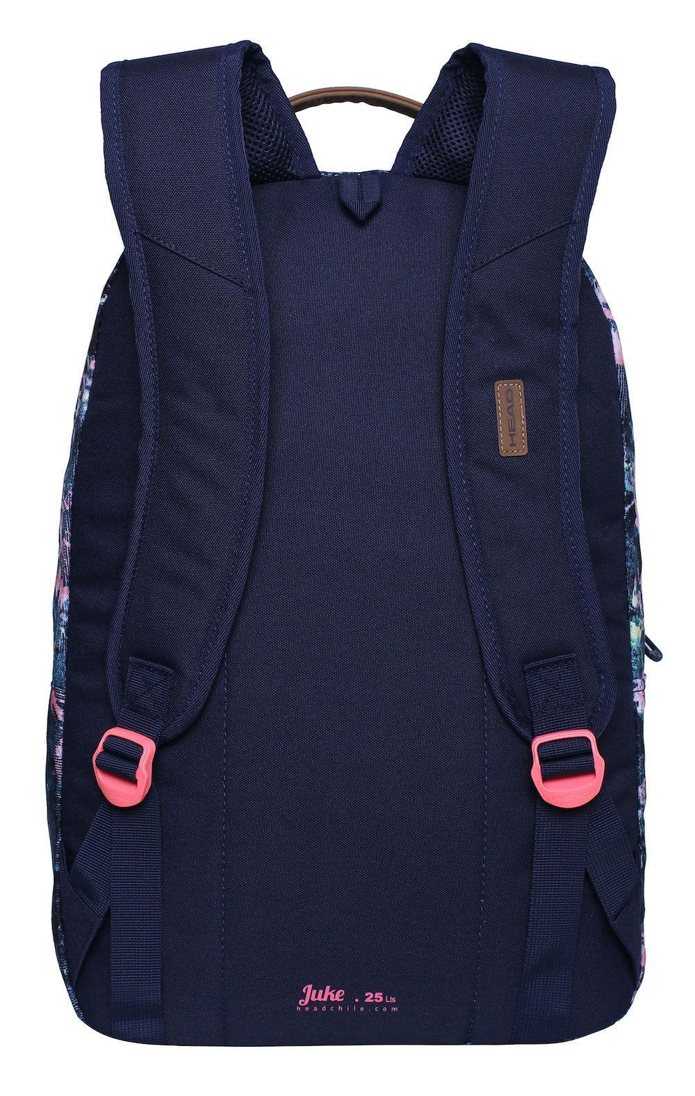 Mochila Juke Flores Azul Head-2