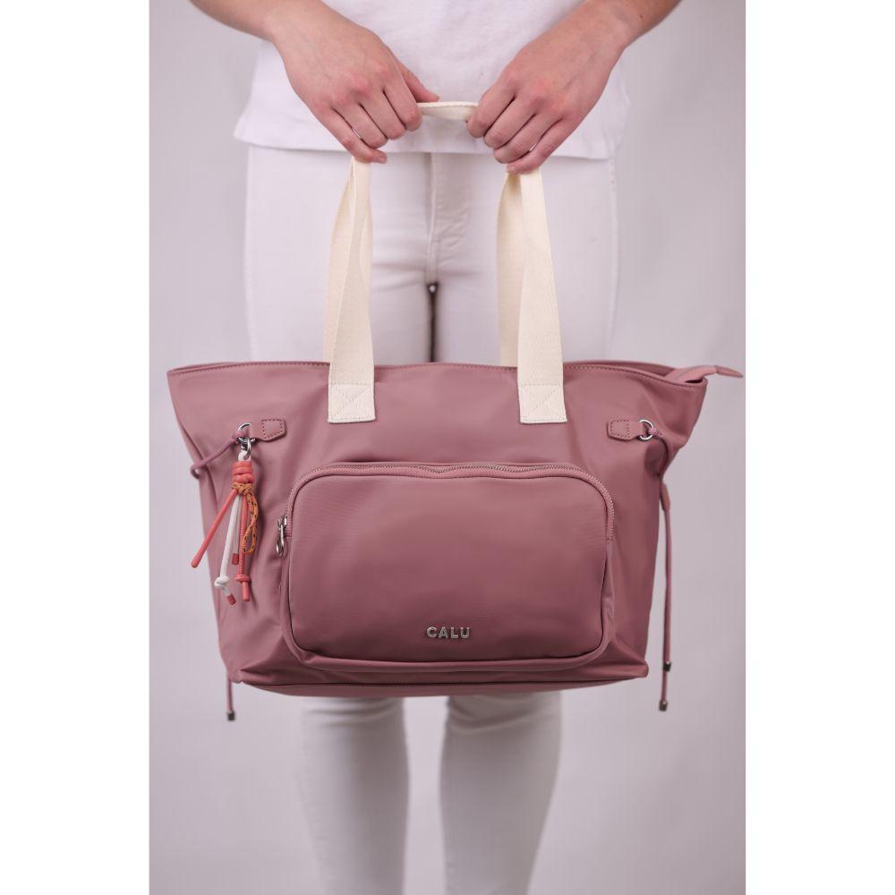 Cartera Tote Amplia Ginger Palo rosa Calu-6