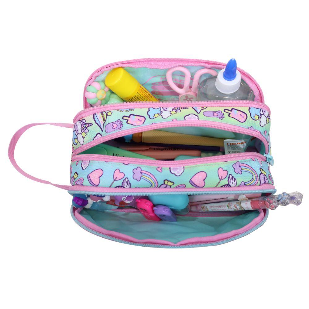 Estuche Infantil Niña Atos Cat Faded Multicolor Head-3