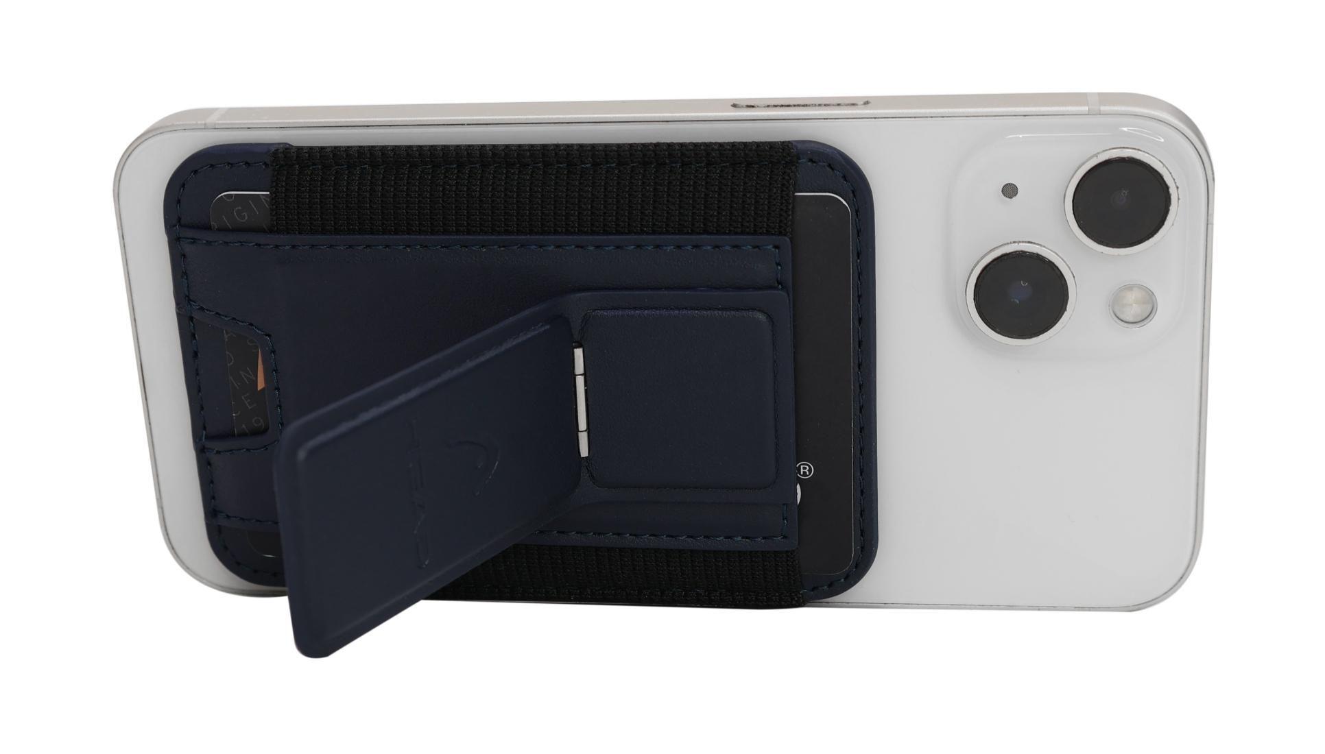 Billetera Tarjetero Magnético Magsafe Cayman Azul Head-5