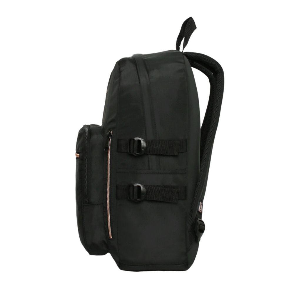 Mochila Mujer Notebook Kona Negro Rose Gold Head-3