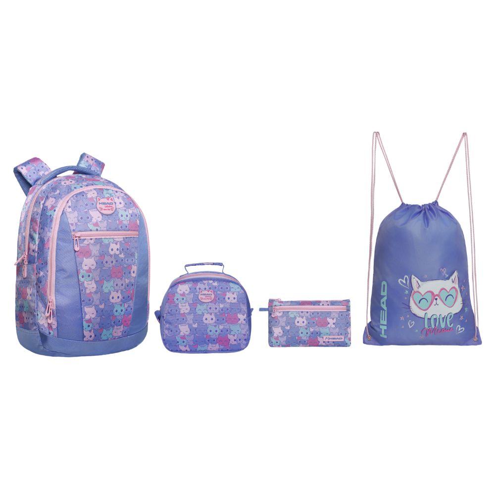 Pack Top Escolar Mujer (x4) Meow Lila Head-0