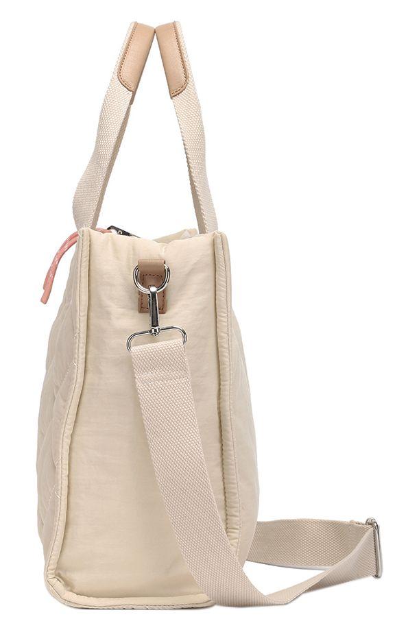 Cartera Tote Helena Acolchada Beige Calu-4