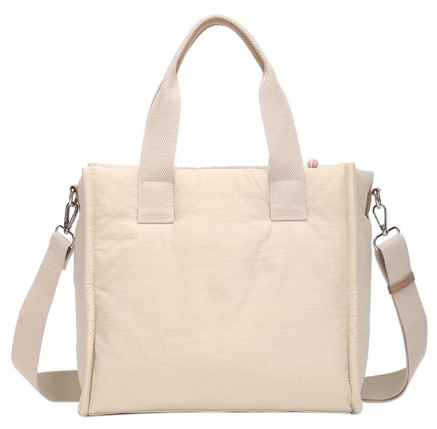 Cartera Tote Helena Acolchada Beige Calu-5