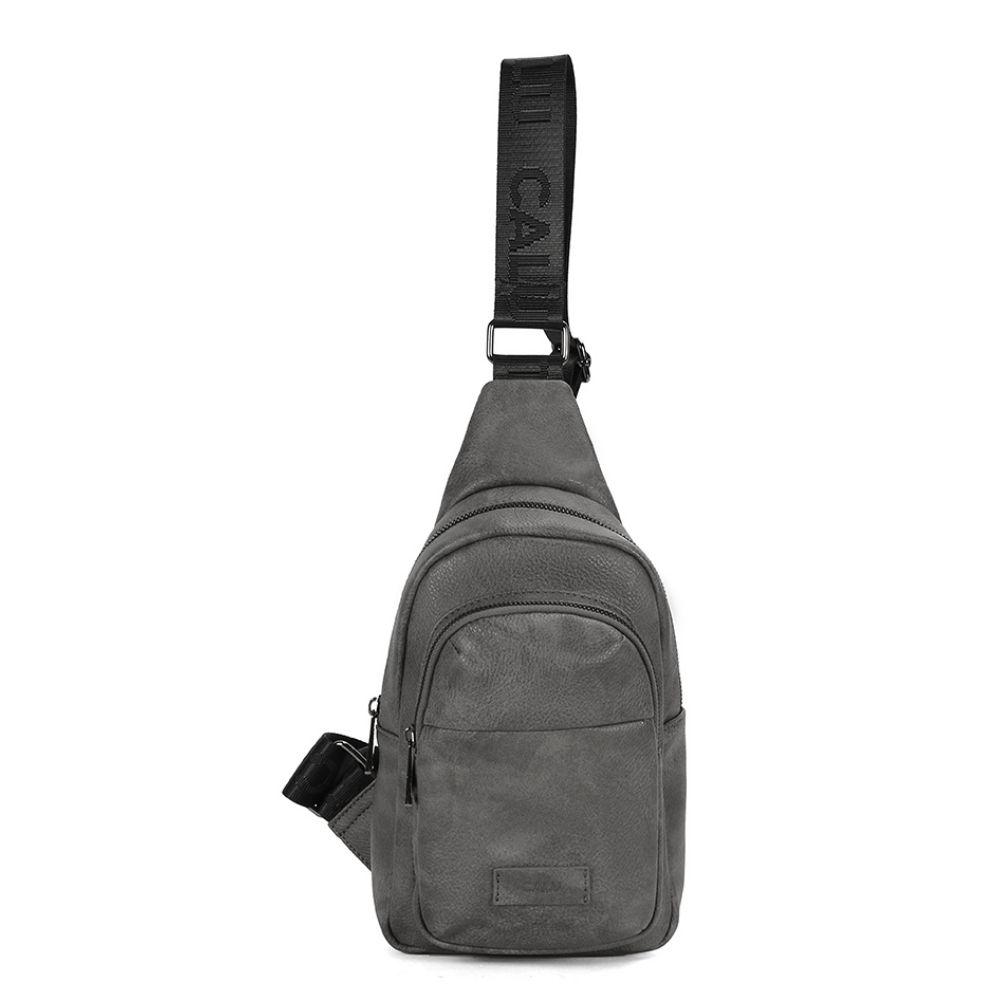 Mochila PU Cruzada Matilda Gris Marengo Calu-1