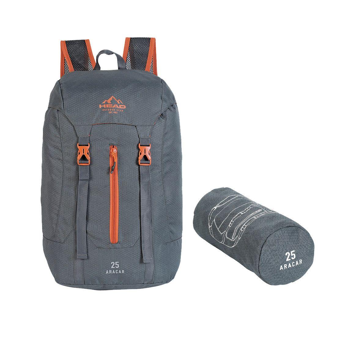 Mochila Outdoor Camping Aracar 25 Gris Head-0