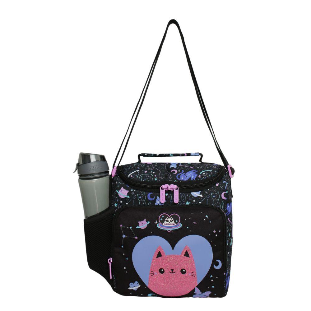 Lonchera Térmica Mujer Snack Space Cat Negro Head-5