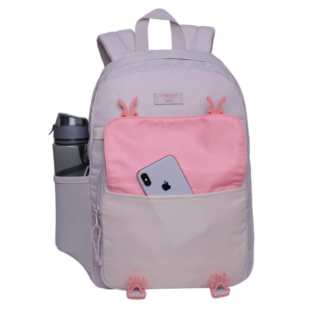 Mochila Microfibra Corolla Color Block Gris Head-2