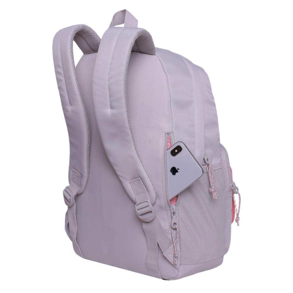 Mochila Microfibra Corolla Color Block Gris Head-3