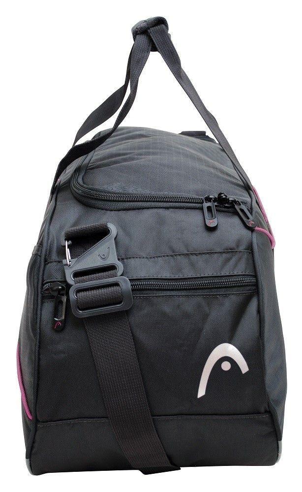 Bolso Deportivo Combat 45 Negro Fucsia Head  -2
