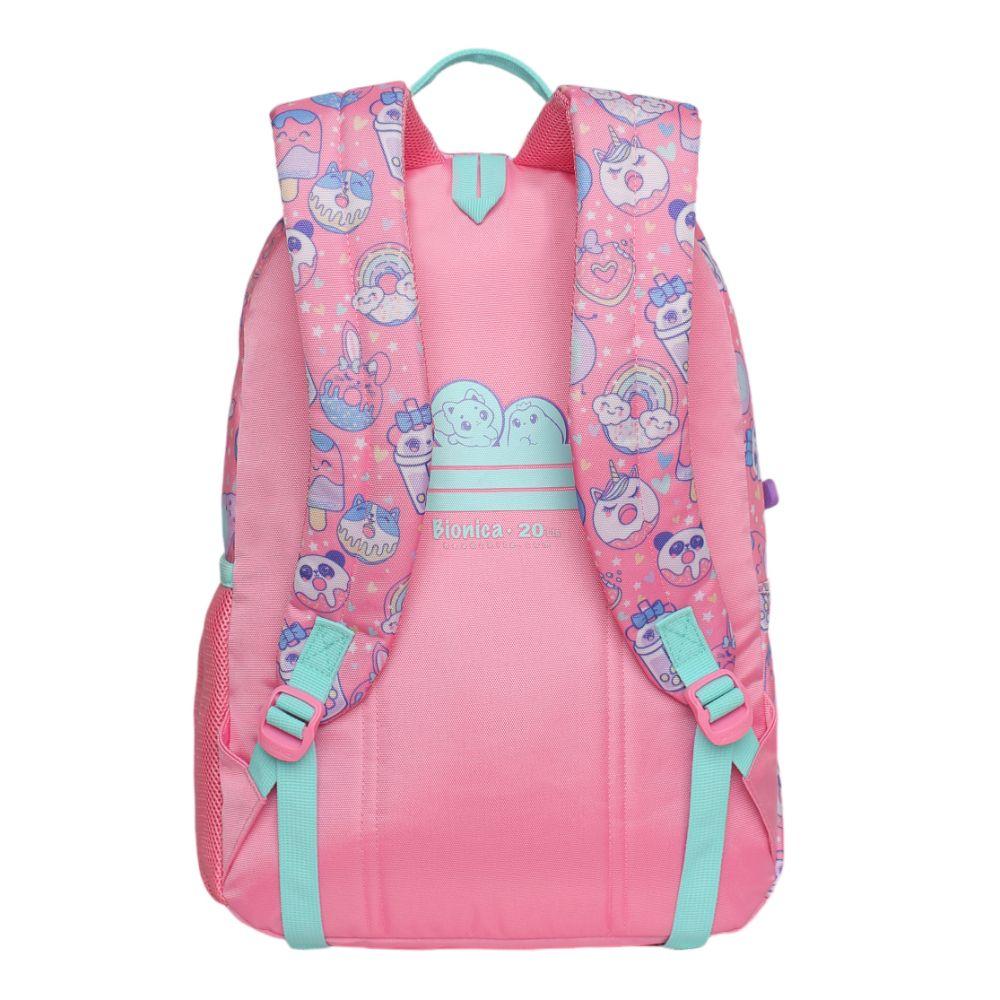 Mochila Infantil Niña Bionica Sweet Candy Rosado Head-5