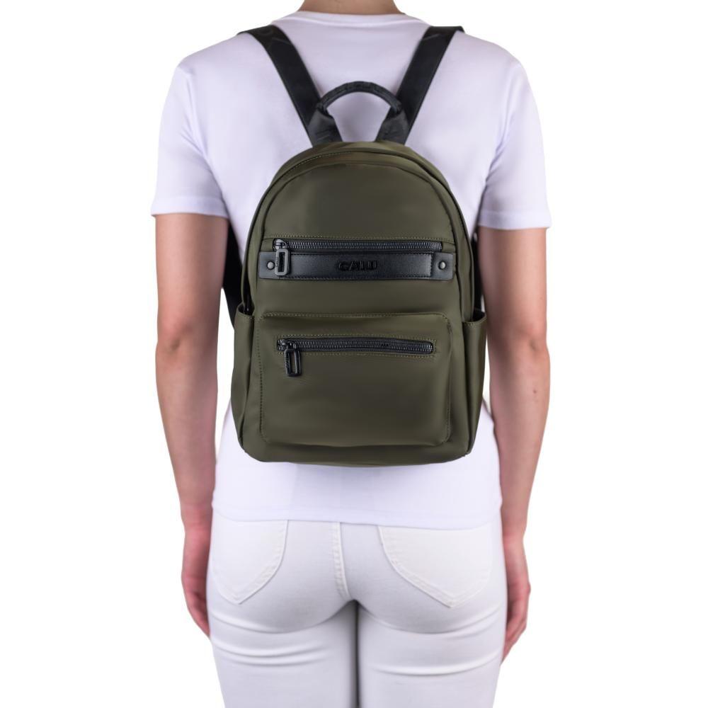 Mochila Urbana Mujer Dodie Verde Militar Calu-5