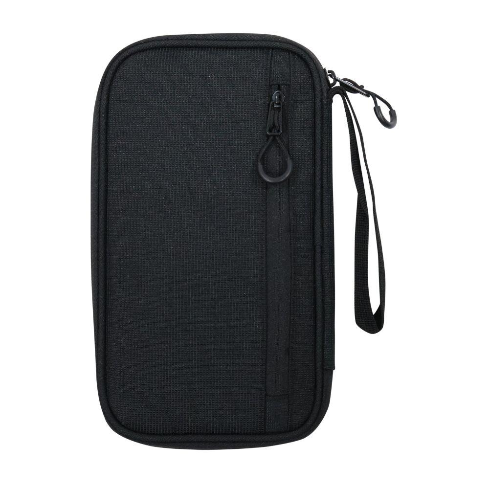 Porta Pasaporte Organizador Documentos Miles Negro Head-5