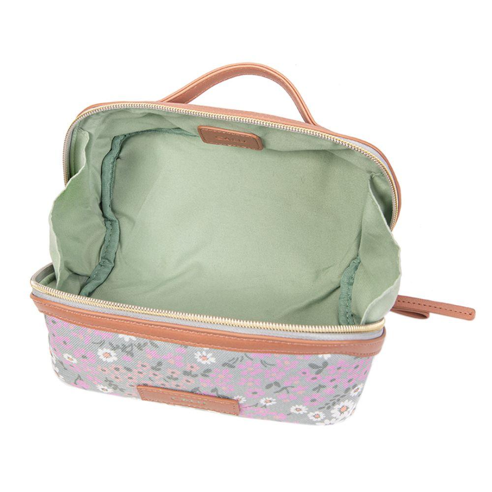 Neceser Cosmetiquero Leo Flores Menta Calu-4