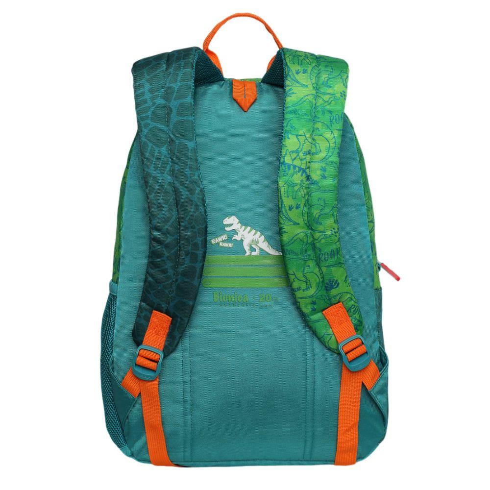 Mochila Infantil Niño Bionica Dino Verde Head-5